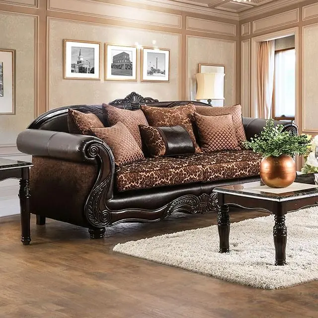 Elpis Brown/Espresso Sofa 1