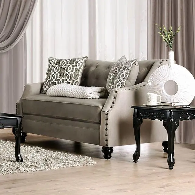 Ezrin Light Brown Love Seat 1