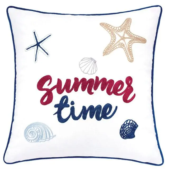 Emmie White 20" X 20" Pillow, Summer Time 1