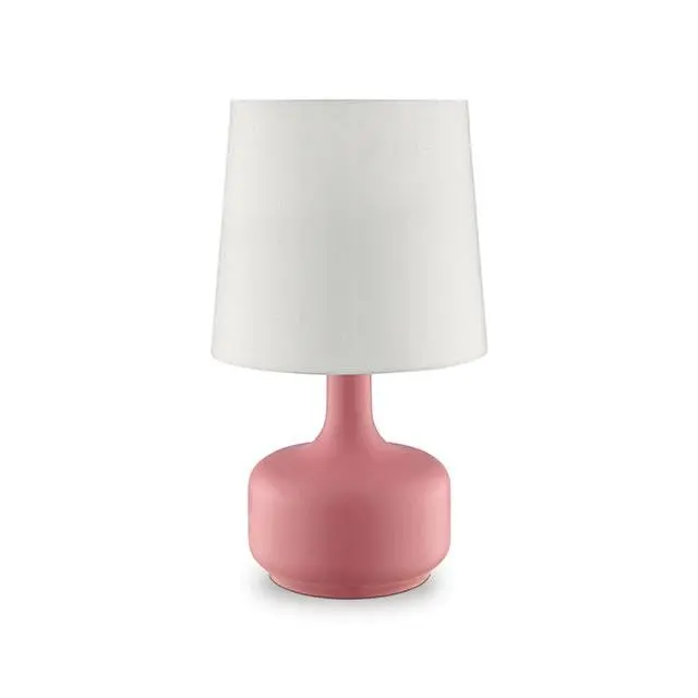 Farah Pink 17"H Matte Pink Table Lamp 1