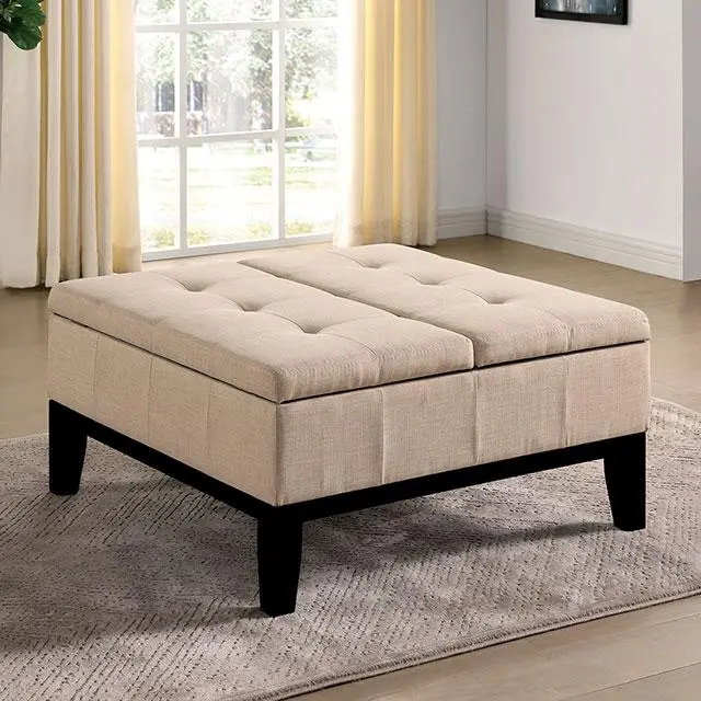 Fazio Storage Ottoman, Beige 1