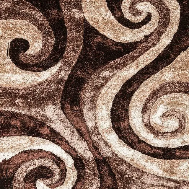 Fermont Brown Beige 5' X 8' Area Rug 1