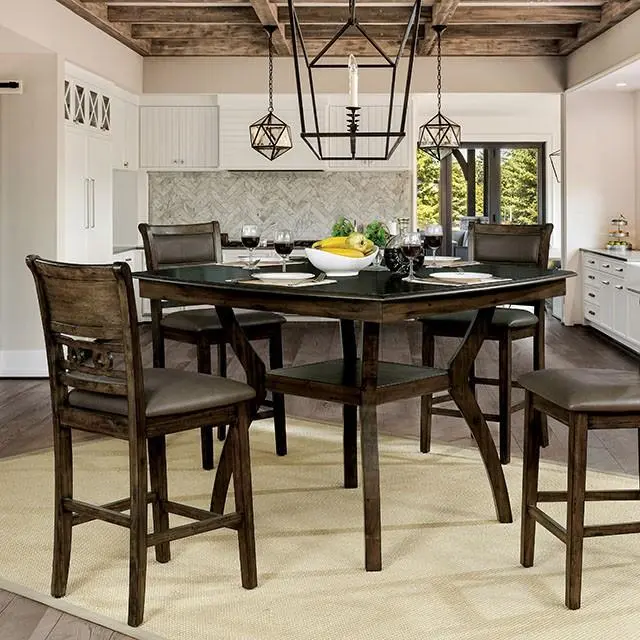 Flick Rustic Oak Counter Ht. Table 1