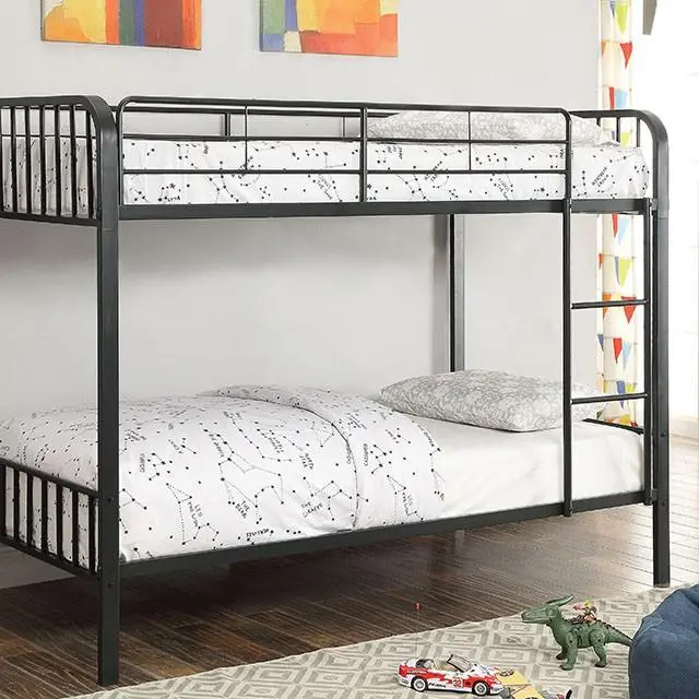 Clement Black Metal Twin/Twin Bunk Bed 1