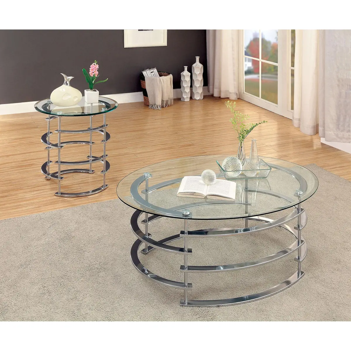 Clonmel End Table, Chrome 2