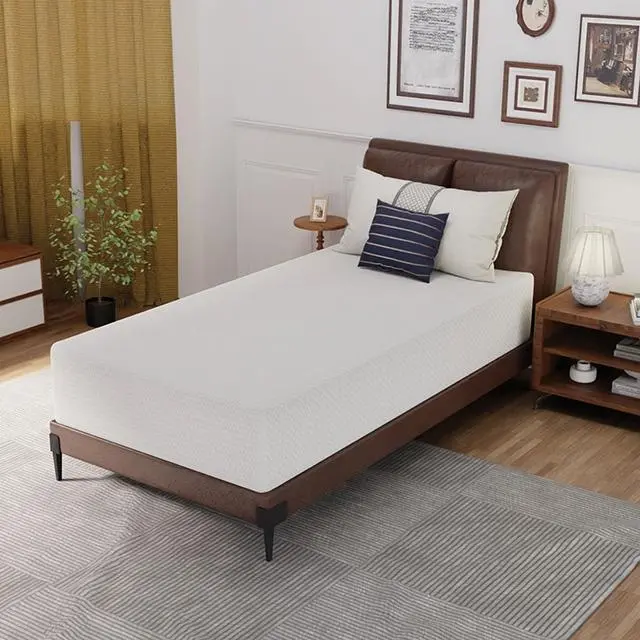 Forsythia 12" Twin Green Tea Gel Memory Foam 1