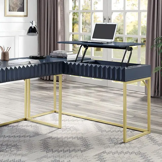 Freiburg Corner Desk, Antique Blue 1