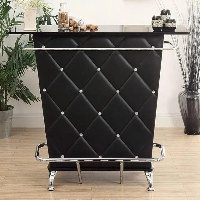 Fuero Black/Chrome Bar Table (K/D) 1
