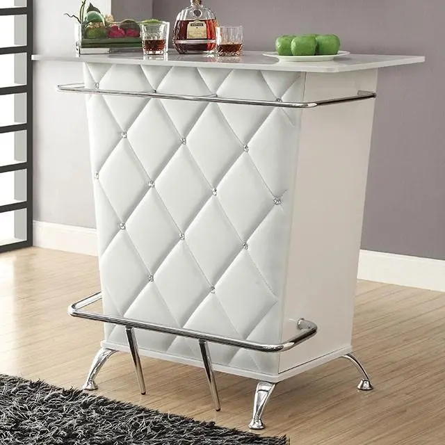 Fuero White/Chrome Bar Table (K/D) 1
