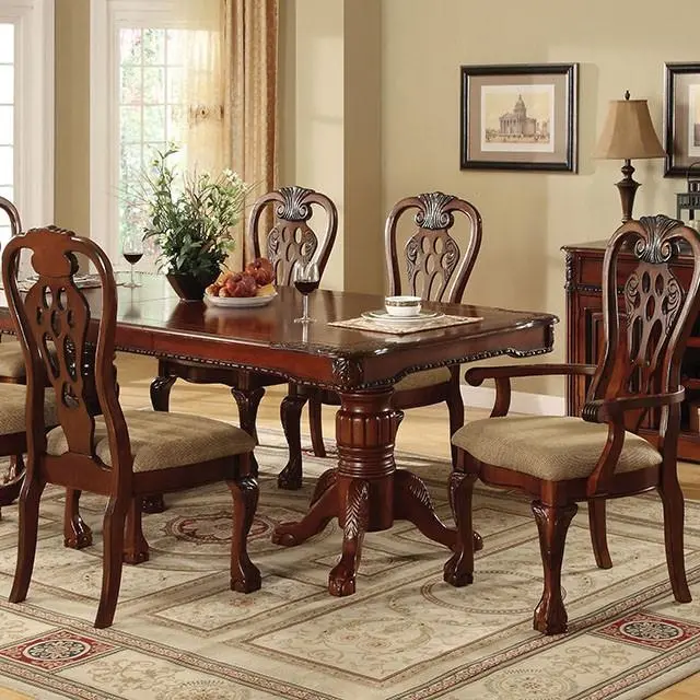 Georgetown Antique Cherry Dining Table W/ Double Pedestals 1