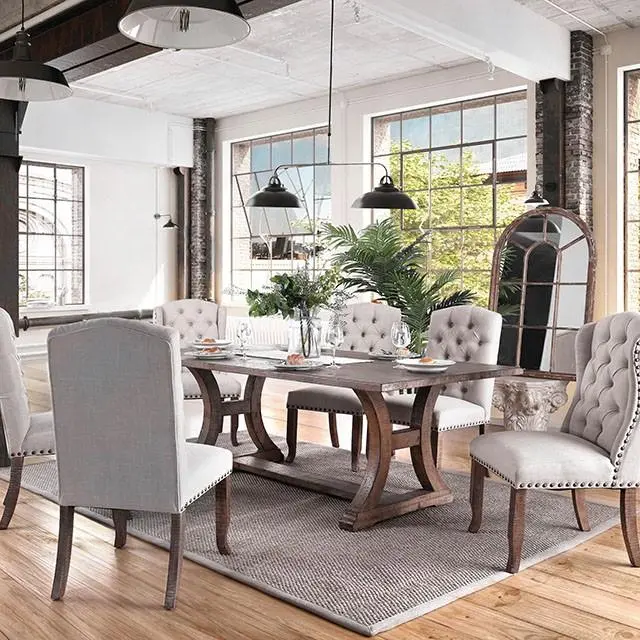 Gianna Rustic Oak 77" Dining Table 1