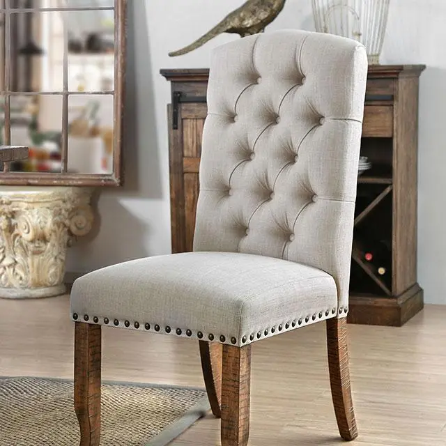 Gianna Rustic Pine/Ivory Side Chair (2/Ctn) 1
