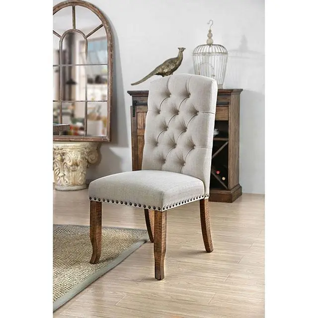 Gianna Rustic Pine/Ivory Side Chair (2/Ctn) 2