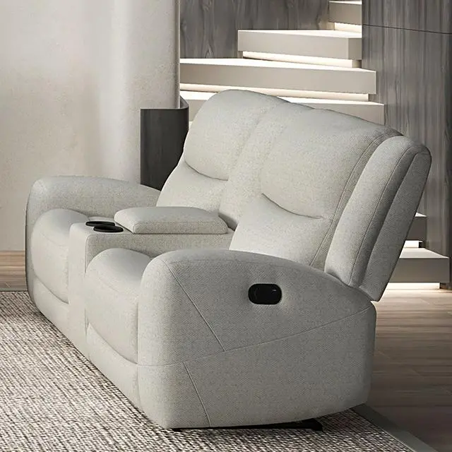 Giraldus Manual Recliner Loveseat W/ Console 1