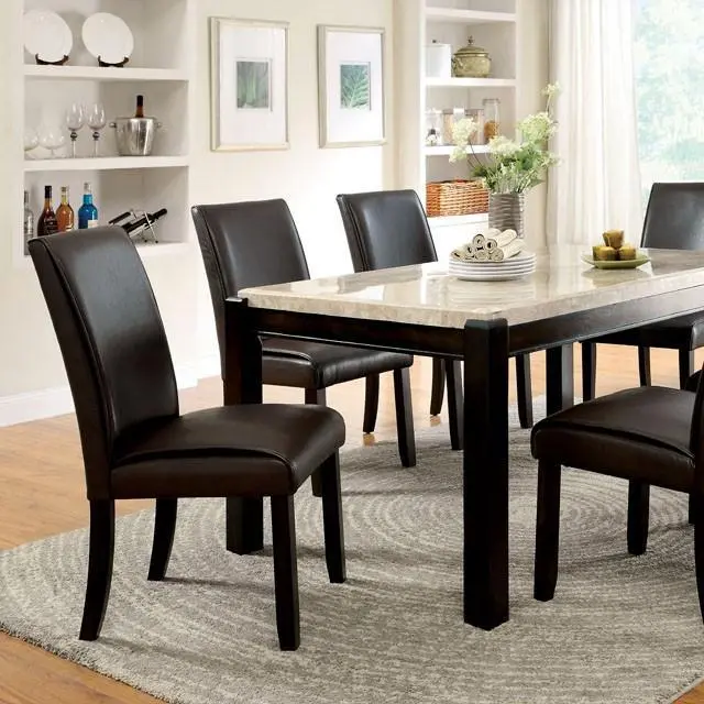Gladstone I Dark Walnut/Ivory Dining Table 1