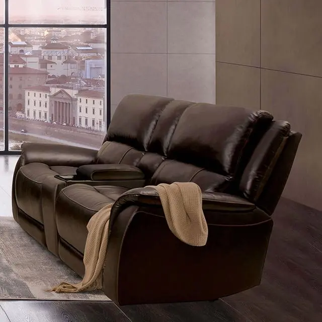 Gorgius Power Loveseat, Espresso 1