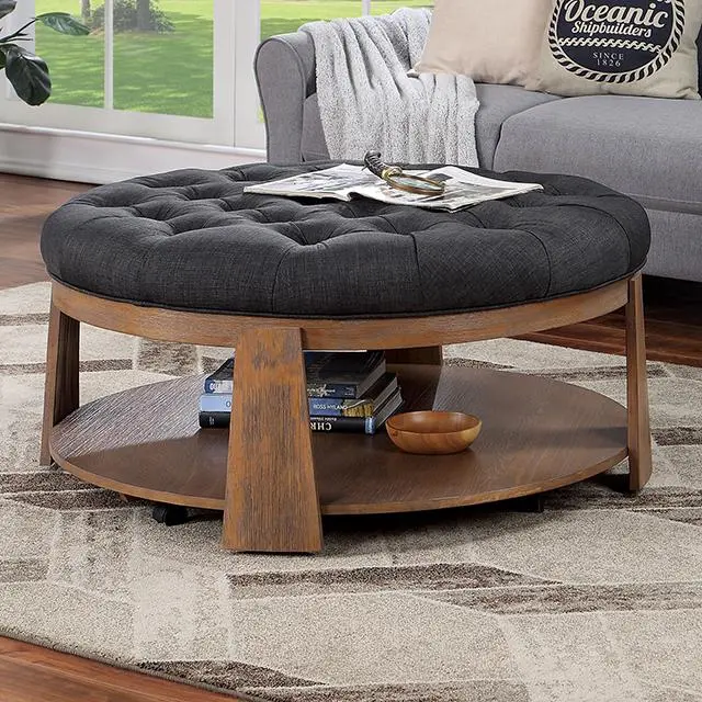 Guis Round Coffee Table, Dark Gray 1