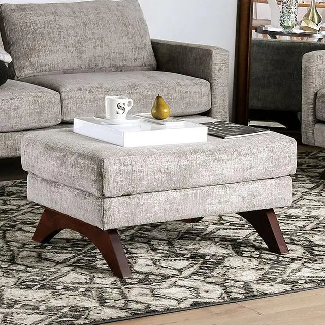Harlech Gray Ottoman 1