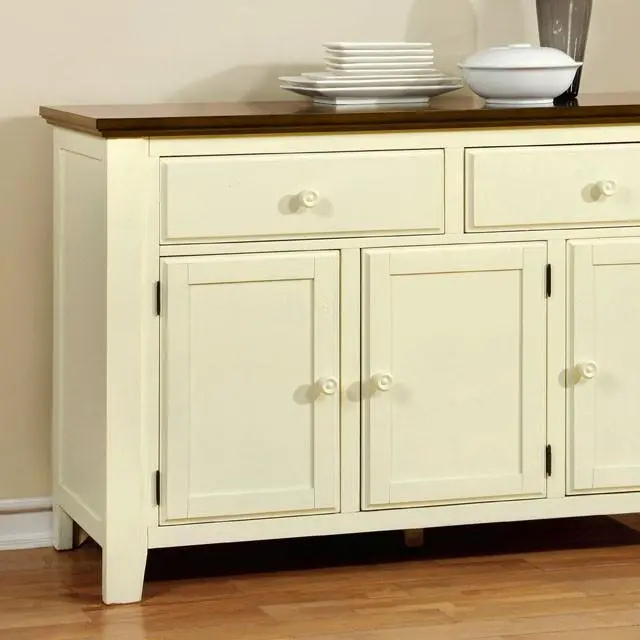 Harrisburg Vintage White/Dark Oak Server 1