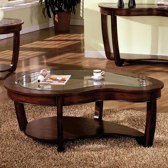 Crystal Falls Dark Cherry Coffee Table 1