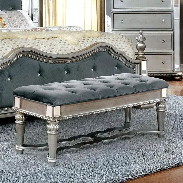 Azha Silver/Gray Bench 1