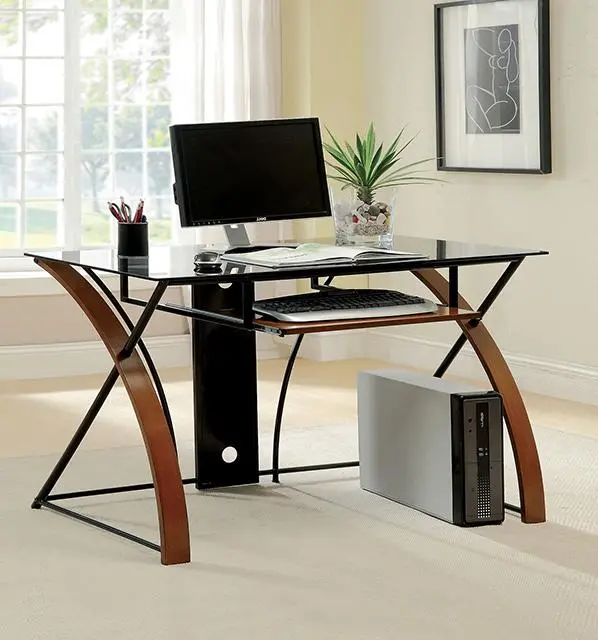 Baden Oak/Black Accent Desk 1