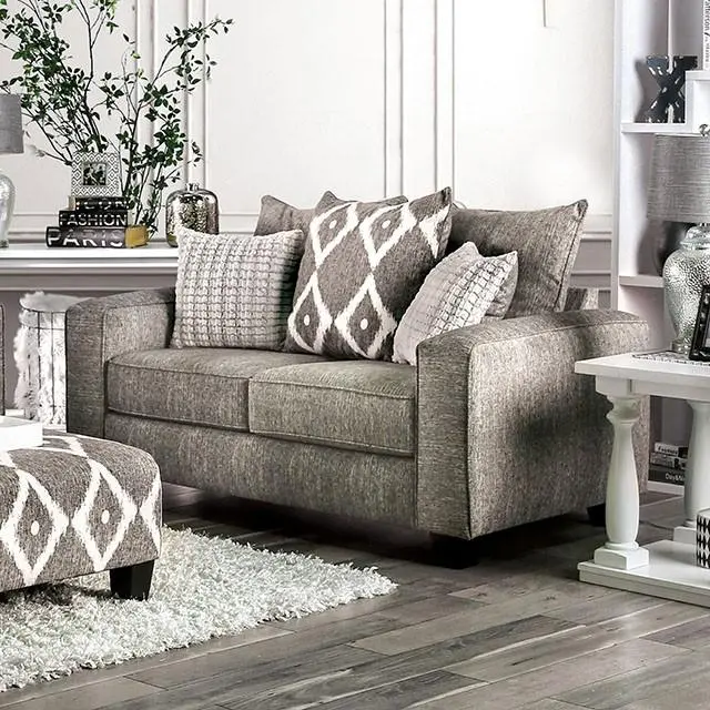 Basie Gray Love Seat 1