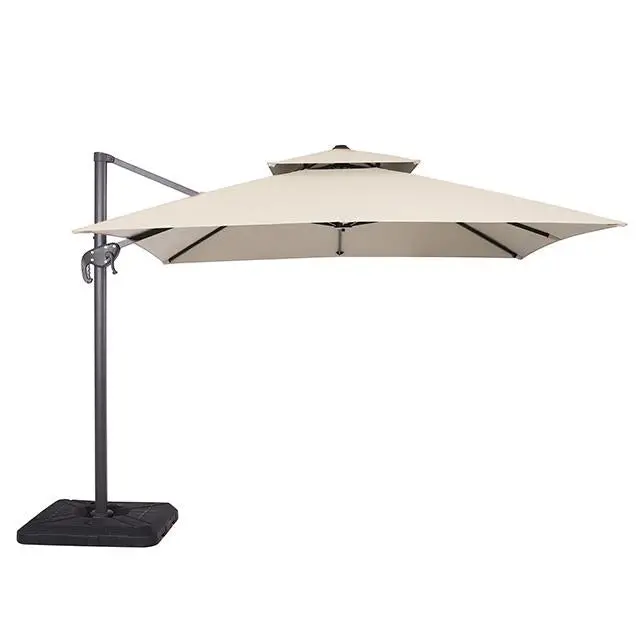 Hero 10 Ft Square Umbrella W/ Double Top + 37" Large Base 1