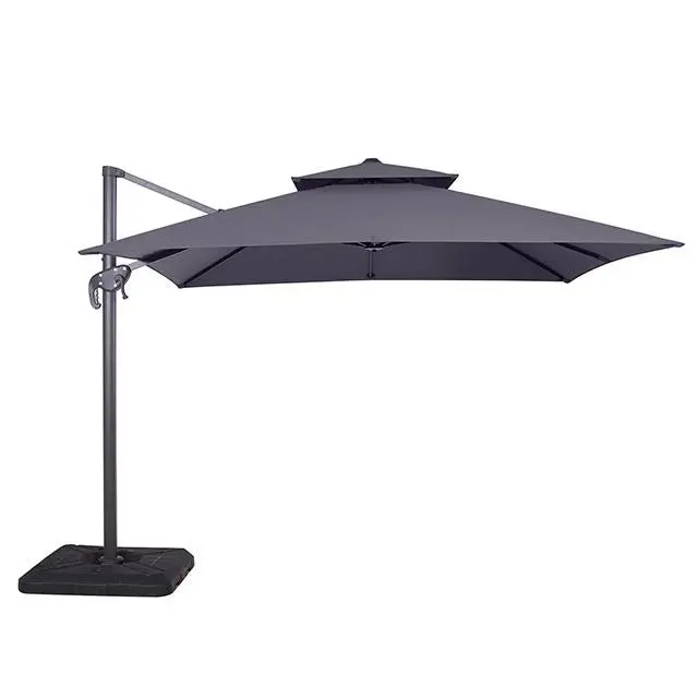 Hero 10 Ft Square Umbrella W/ Double Top + 37" Large Base 1