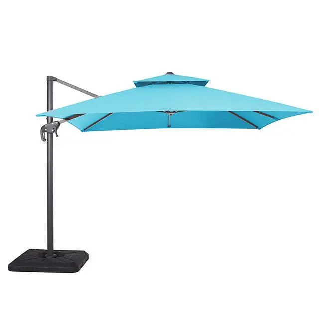 Hero 10 Ft Square Umbrella W/ Double Top + 37" Large Base 1