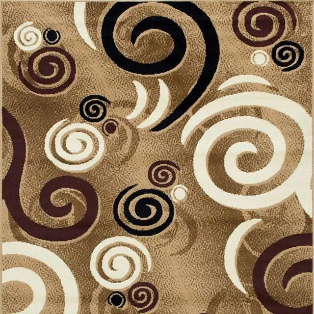 Blitar Brown Black, Brown Cream, & Gray 5' X 7' Area Rug 1