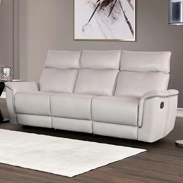 Bienne Sofa Manual Recliner White & Black 1