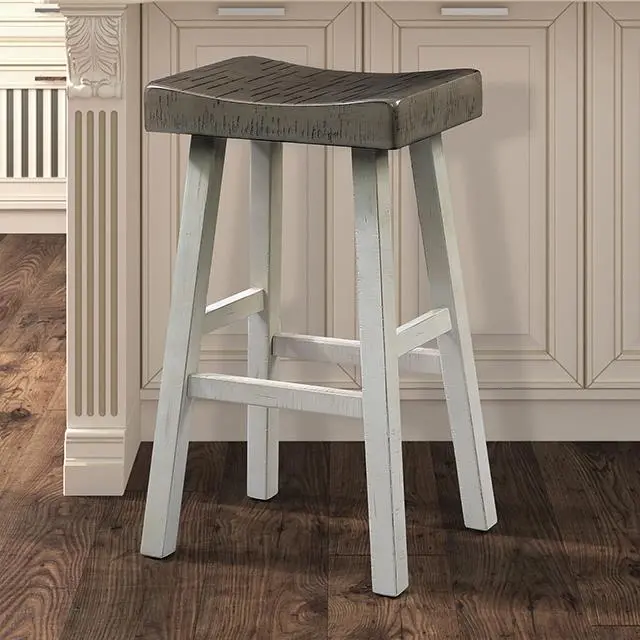 Biasca 29" Stool (2/Ctn) White, Brown, & Black 1