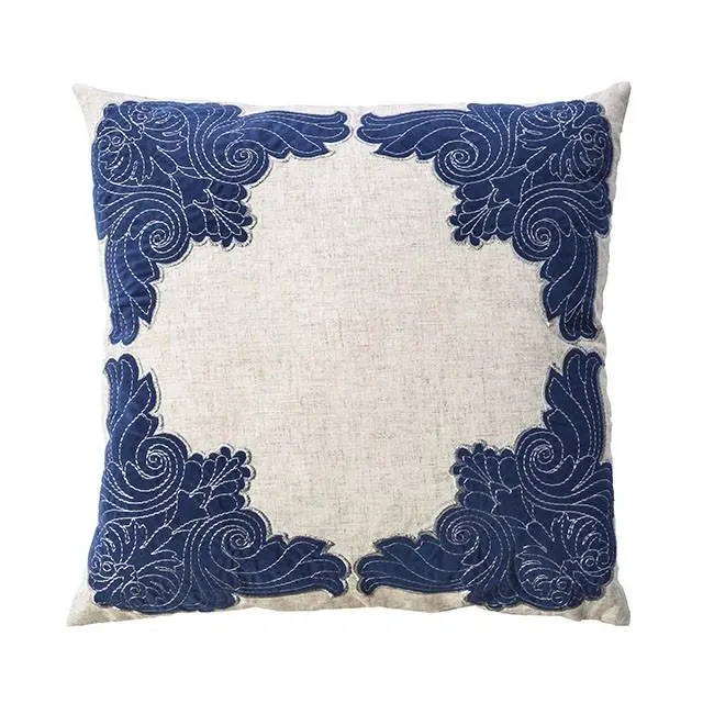 Beth Natural/Indigo 20" X 20" Pillow, Natural & Indigo (2/Ctn) 1