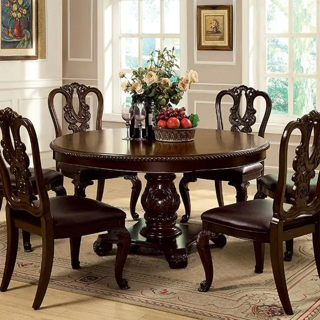 Bellagio Brown Cherry Round Dining Table 1