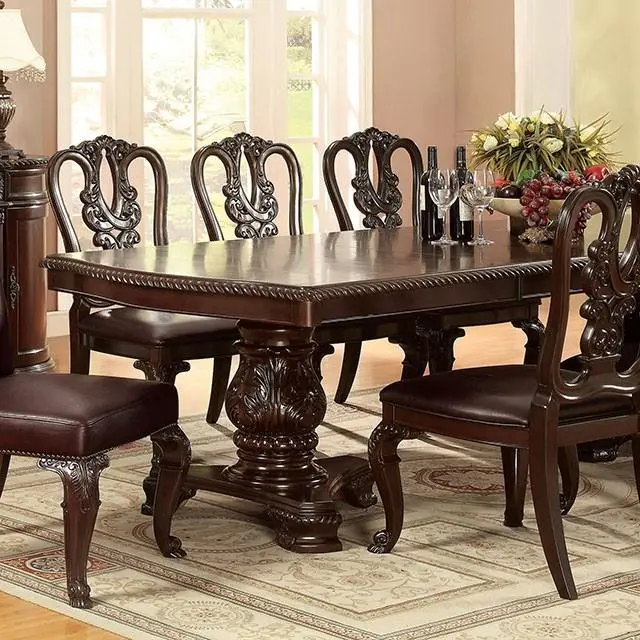 Bellagio Brown Cherry Dining Table W/ 2 Leaves 1