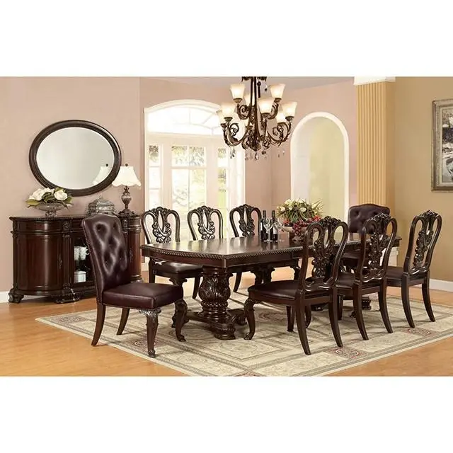 Bellagio Brown Cherry Dining Table W/ 2 Leaves 2
