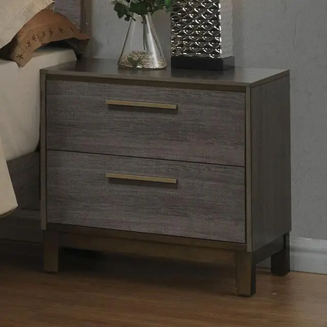 Manvel Two-Tone Antique Gray Night Stand 1