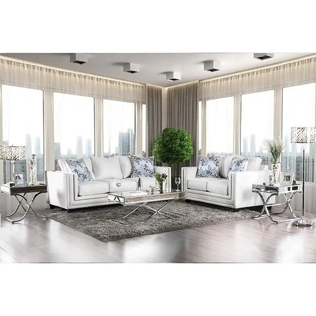 Ilse Off-White/Blue Love Seat 2