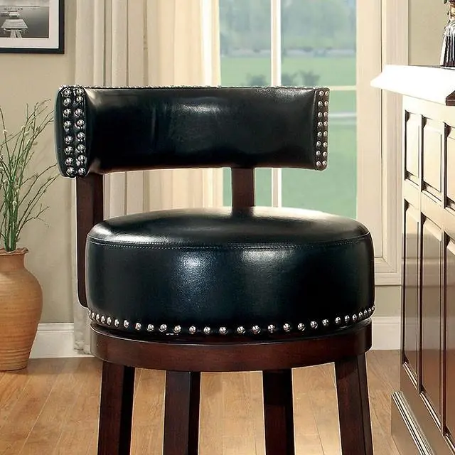 Shirley Dark Oak/Black 24" Bar Stool 1