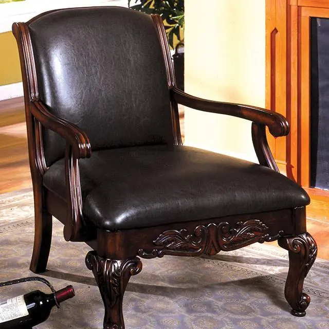 Sheffield Antique Dark Cherry Accent Chair 1