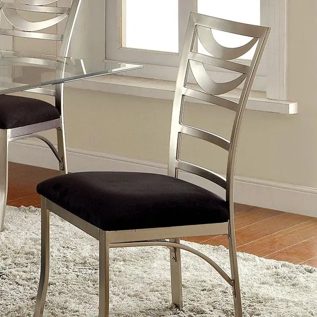 Roxo Silver/Black Side Chair (2/Ctn) 1