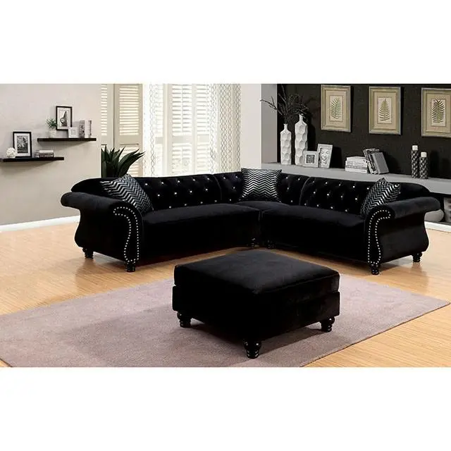 Jolanda Ii Black Sectional, Black 2