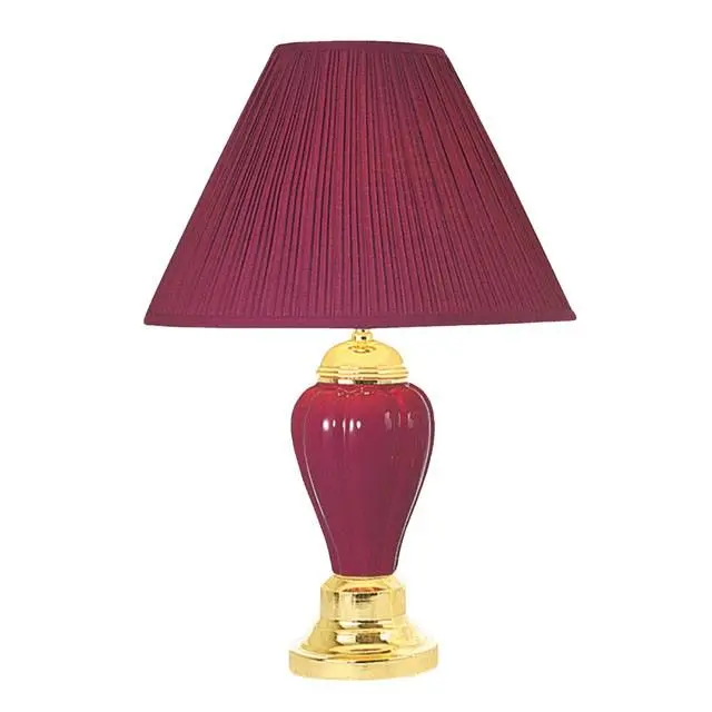 Scarlett Burgundy Table Lamp (6/Ctn) 1