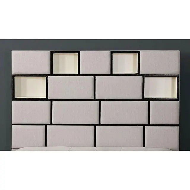 Gemma Beige/Black Cal.King Bed 2