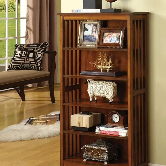 Valencia I Antique Oak Media Shelf 1