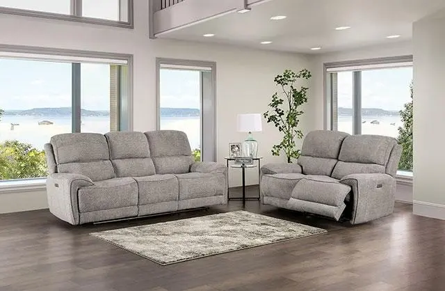 Morcote Power Loveseat, Light Gray 2
