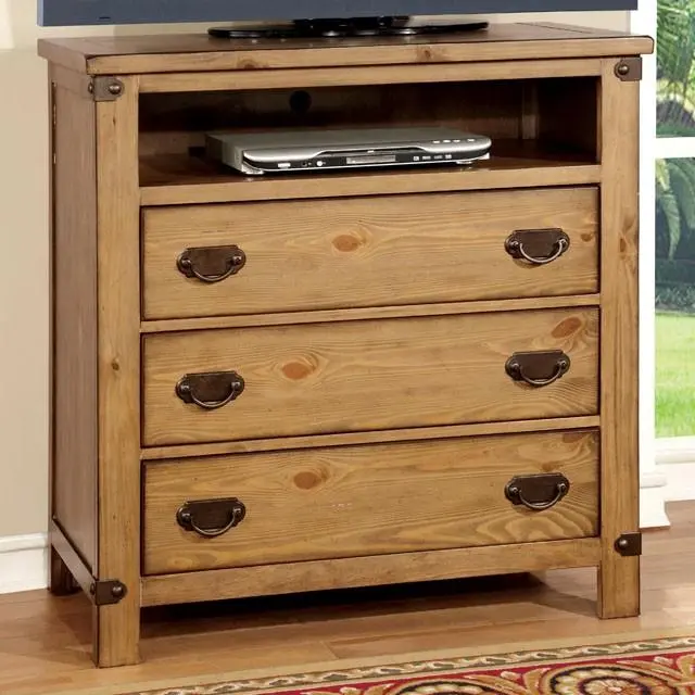Pioneer Weathered Elm Media Chest 1