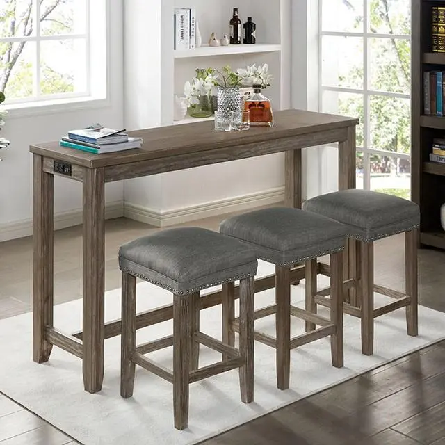 Caerleon 3 & 4 Piece Counter Ht. Set Gray & Blue 4