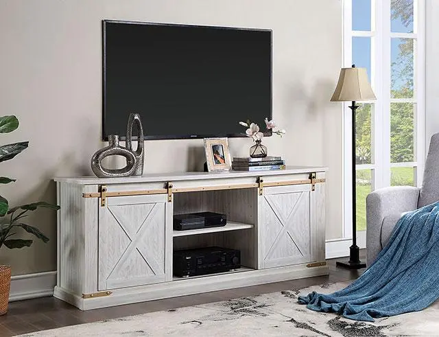 Borrego Tv Stand, Antique White 2